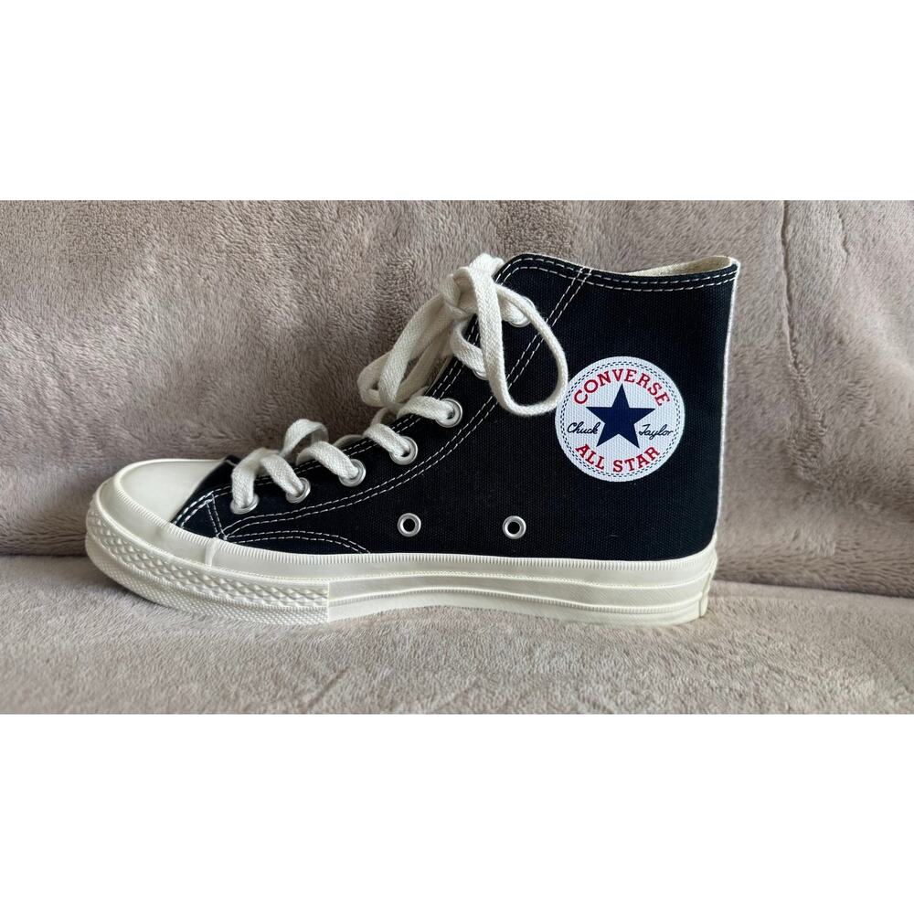 Converse x COMME des GARÇONS PLAY Chuck 70 High Black Heart Unisex-W7/M5 150204C - Picture 6 of 14